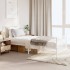 Estructura cama sin colchón con estribo metal blanco 90x200