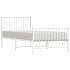 Estructura cama sin colchón con estribo metal blanco 90x200