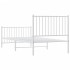 Estructura cama sin colchón con estribo metal blanco 90x200