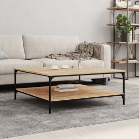 Mesa de centro madera de ingeniería roble Sonoma 100x100x40
