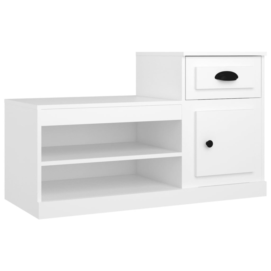 Mueble zapatero madera contrachapada blanco 100x42x60
