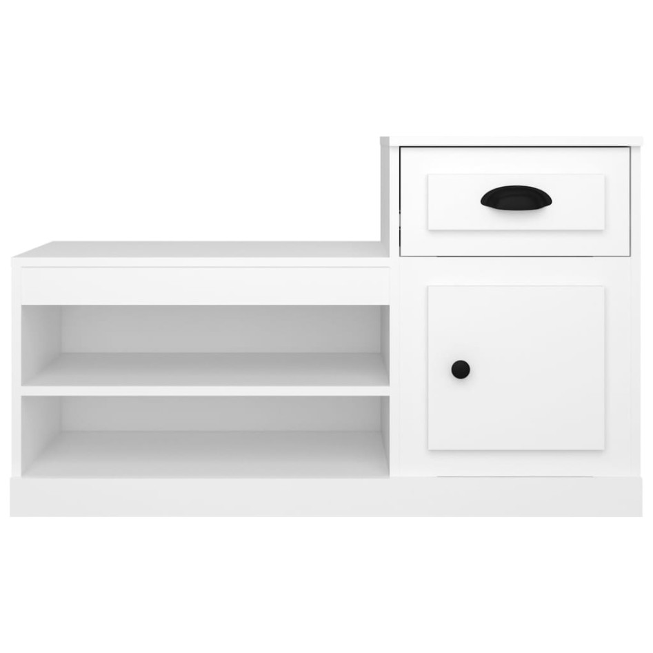 Mueble zapatero madera contrachapada blanco 100x42x60