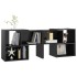 Mueble de TV madera contrachapada negro brillante 104x30x52