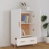 Aparador de madera contrachapada blanco 70x31x115
