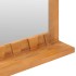 Espejo de pared con estante madera maciza de teca 60x12x40