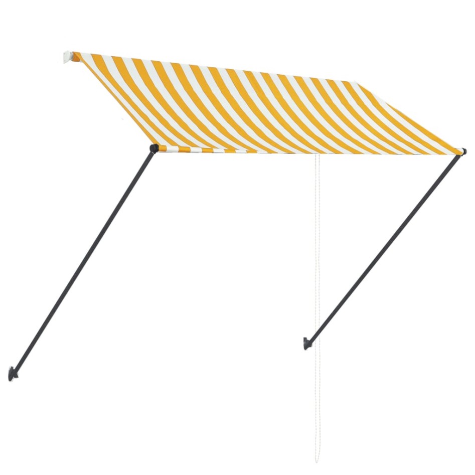 Toldo retráctil con LED amarillo y blanco 250x150