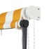 Toldo retráctil con LED amarillo y blanco 250x150