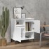 Aparador de madera contrachapada blanco 60x35x70
