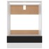 Armario de horno de madera contrachapada negro 60x46x81,5