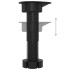 Armario de horno de madera contrachapada negro 60x46x81,5