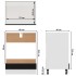 Armario de horno de madera contrachapada negro 60x46x81,5