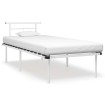 Estructura de cama sin colchón metal blanco 90x200 cm