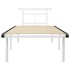 Estructura de cama sin colchón metal blanco 90x200