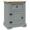 Mesita de noche Corona Range pino mexicano gris 53x39x67 cm