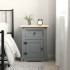Mesita de noche Corona Range pino mexicano gris 53x39x67