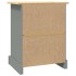Mesita de noche Corona Range pino mexicano gris 53x39x67