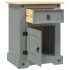 Mesita de noche Corona Range pino mexicano gris 53x39x67