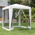 Carpa para celebraciones con 4 paredes de malla blanco 2x2