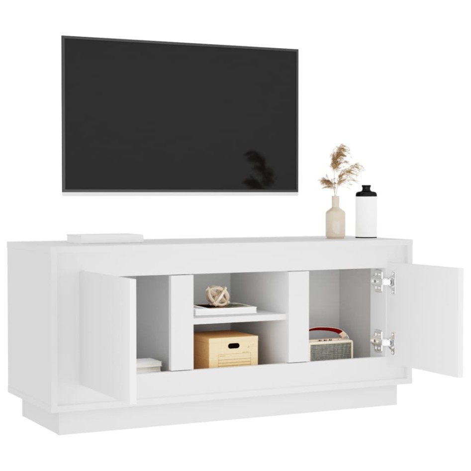 Mueble para TV madera contrachapada negro 102x35x45
