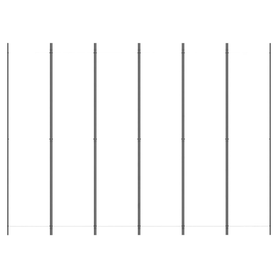 Biombo divisor de 6 paneles de tela blanco 300x220