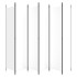 Biombo divisor de 6 paneles de tela blanco 300x220