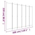 Biombo divisor de 6 paneles de tela blanco 300x220