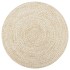 Alfombra de yute tejida a mano blanco y natural 150