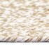 Alfombra de yute tejida a mano blanco y natural 150
