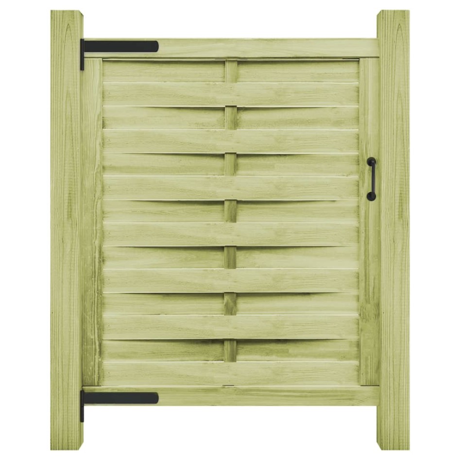 Puerta de jardín madera de pino impregnada verde 100x125