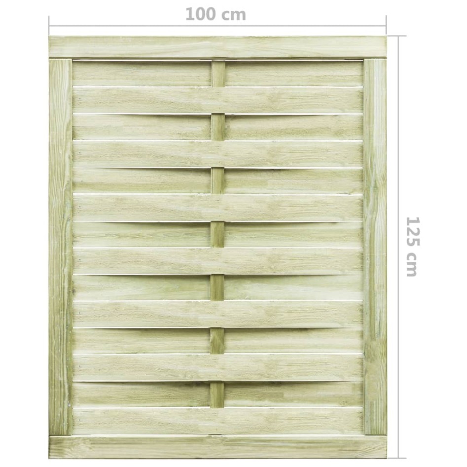 Puerta de jardín madera de pino impregnada verde 100x125