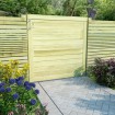 Puerta de valla de madera de pino impregnada 100x100 cm