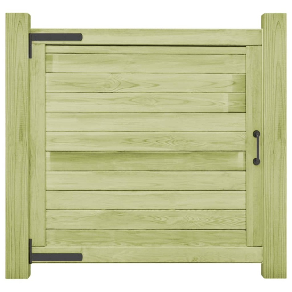 Puerta de valla de madera de pino impregnada 100x100