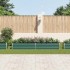 Arriate de jardín de acero galvanizado verde 320x40x45