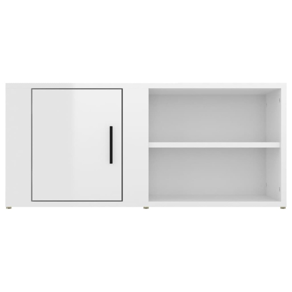 Muebles para TV 2 uds madera blanco brillo 80x31,5x36