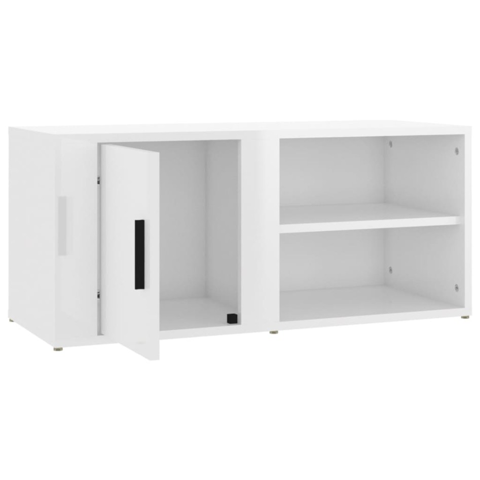 Muebles para TV 2 uds madera blanco brillo 80x31,5x36