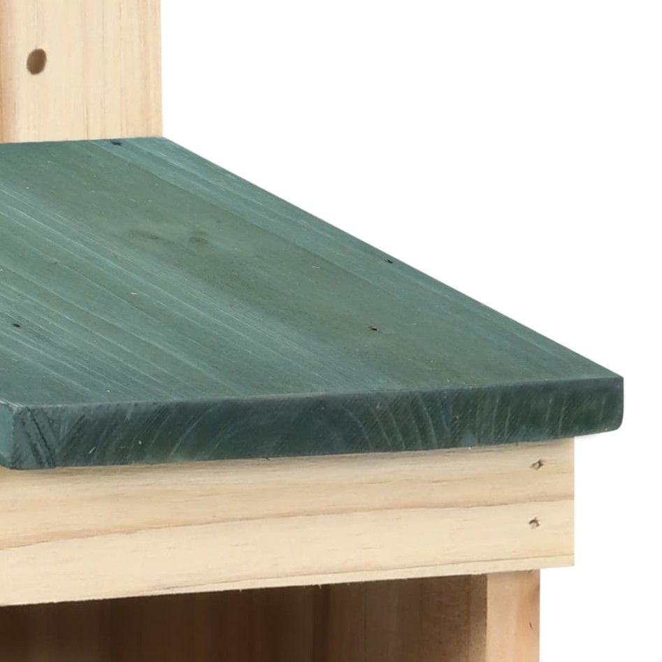 Casa para pájaros 4 unidades madera de abeto 12x16x20