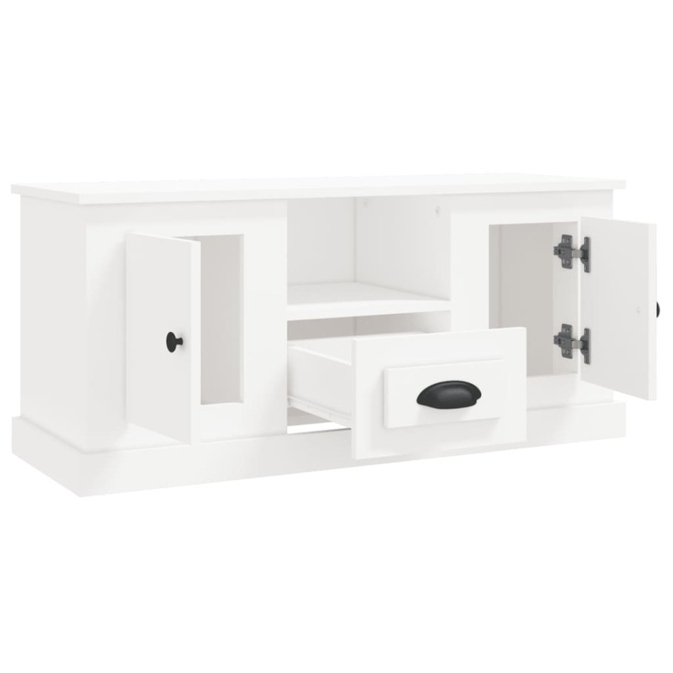 Mueble para TV madera contrachapada blanco 100x35,5x45