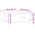 Mesa de centro madera contrachapada blanco 80x80x36,5