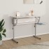 Mesa de dibujo madera y acero blanco y gris 110x53x(58-87)