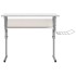 Mesa de dibujo madera y acero blanco y gris 110x53x(58-87)