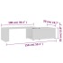Mesa de centro madera contrachapada blanco 150x50x35