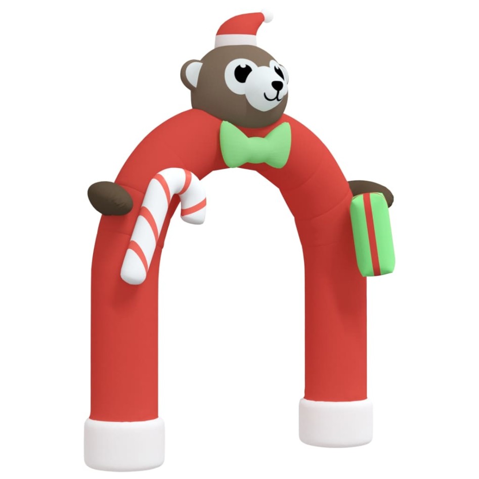 Puerta de arco inflable de Navidad con LED 380