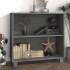 Aparador HAMAR madera maciza pino gris oscuro 85x35x80