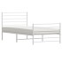 Estructura cama sin colchón con estribo metal blanco 90x190