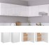 Armario colgante 2 uds contrachapada blanco brillo 50x31x60