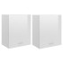 Armario colgante 2 uds contrachapada blanco brillo 50x31x60