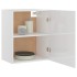 Armario colgante 2 uds contrachapada blanco brillo 50x31x60
