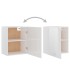 Armario colgante 2 uds contrachapada blanco brillo 50x31x60