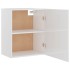 Armario colgante 2 uds contrachapada blanco brillo 50x31x60