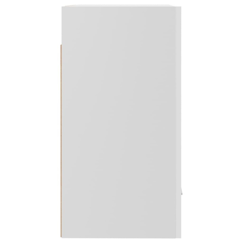 Armario colgante 2 uds contrachapada blanco brillo 50x31x60